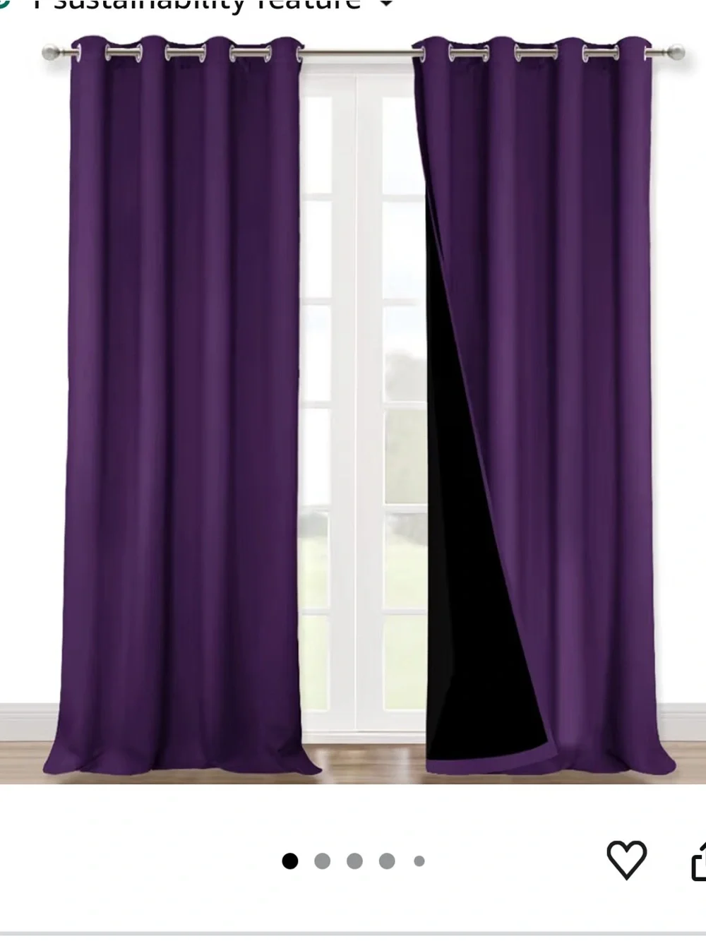 Vibrant Purple Grommet Drapes - Set of Panels 52” X 95”